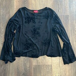 Panhandle Black Mesh Top